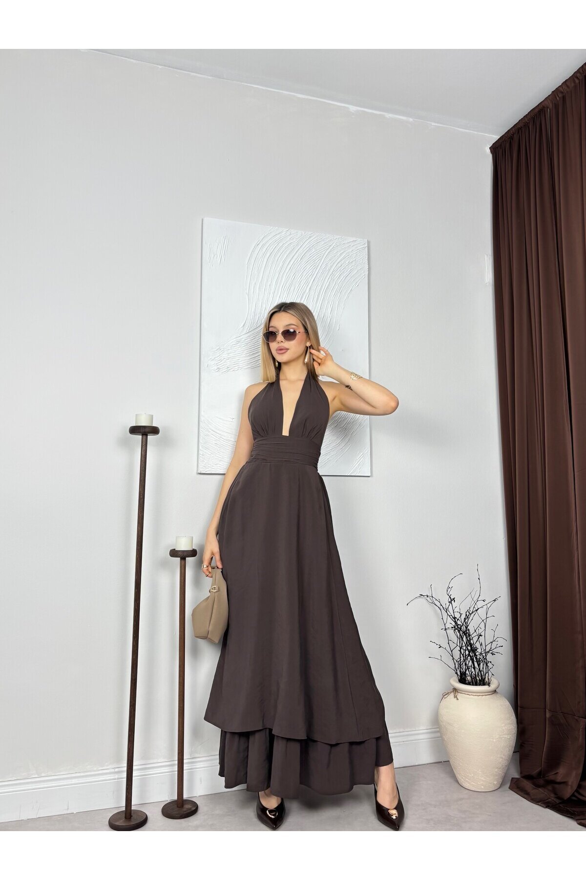 KAHVE 12013 ELBİSE