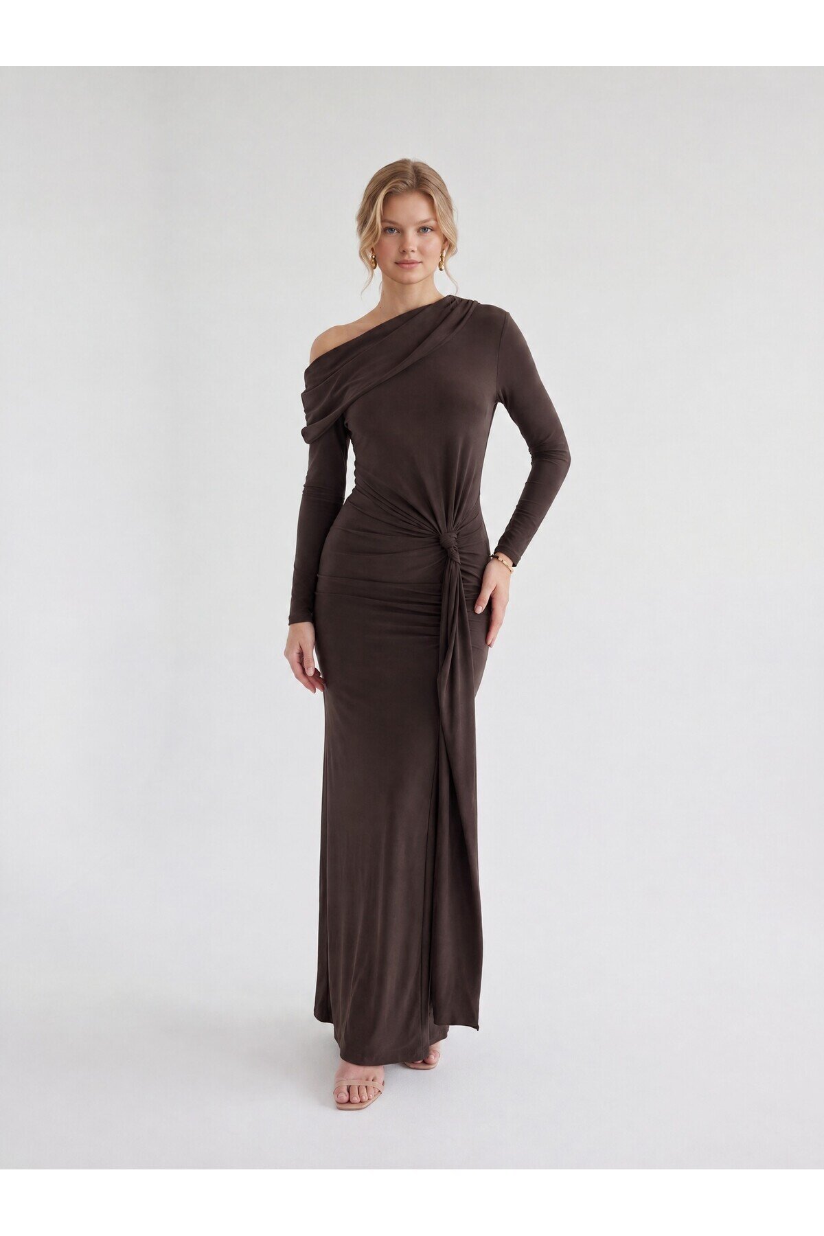 BROWN 20720 MAXI DRESS