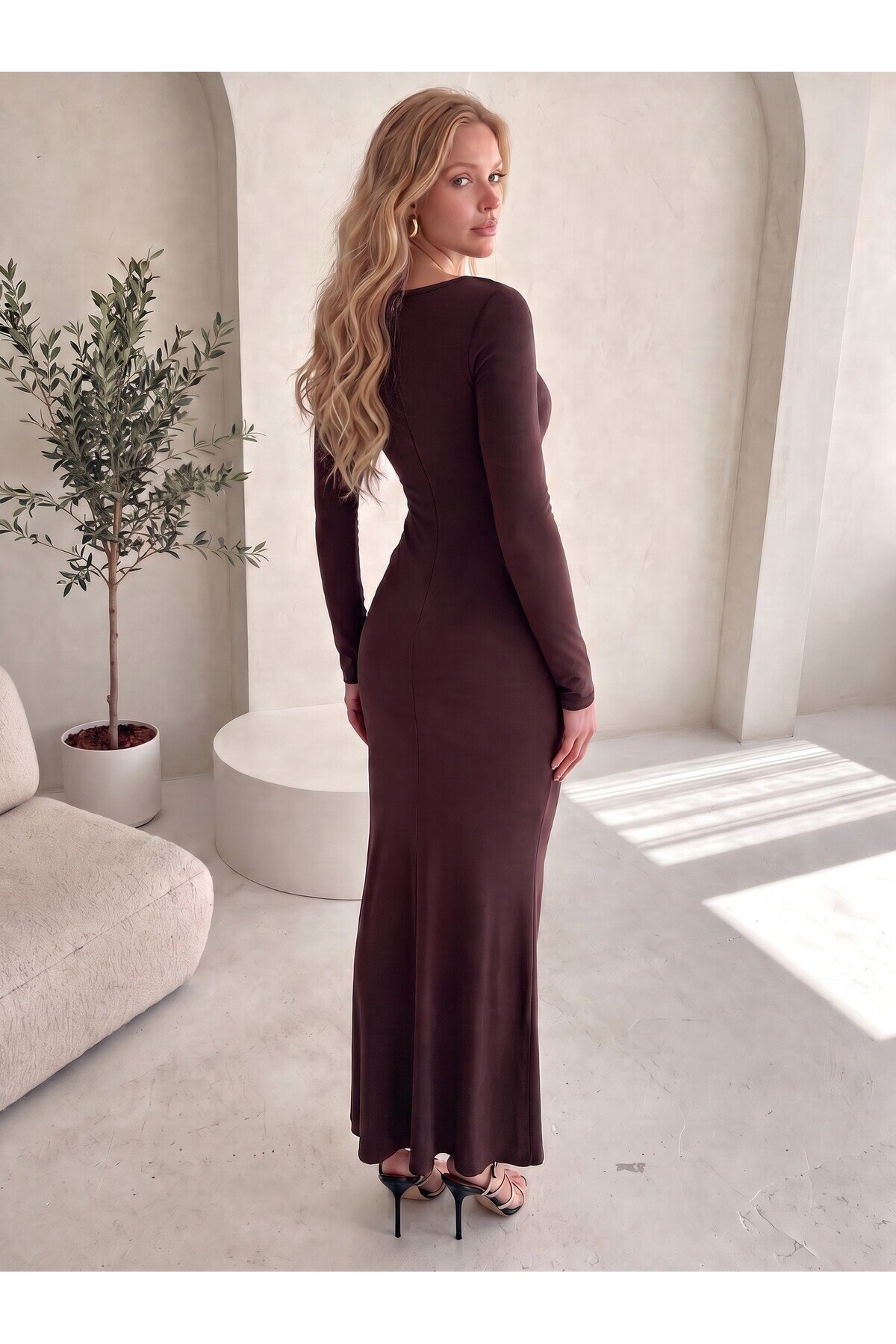 KAHVE 20725 ELBİSE
