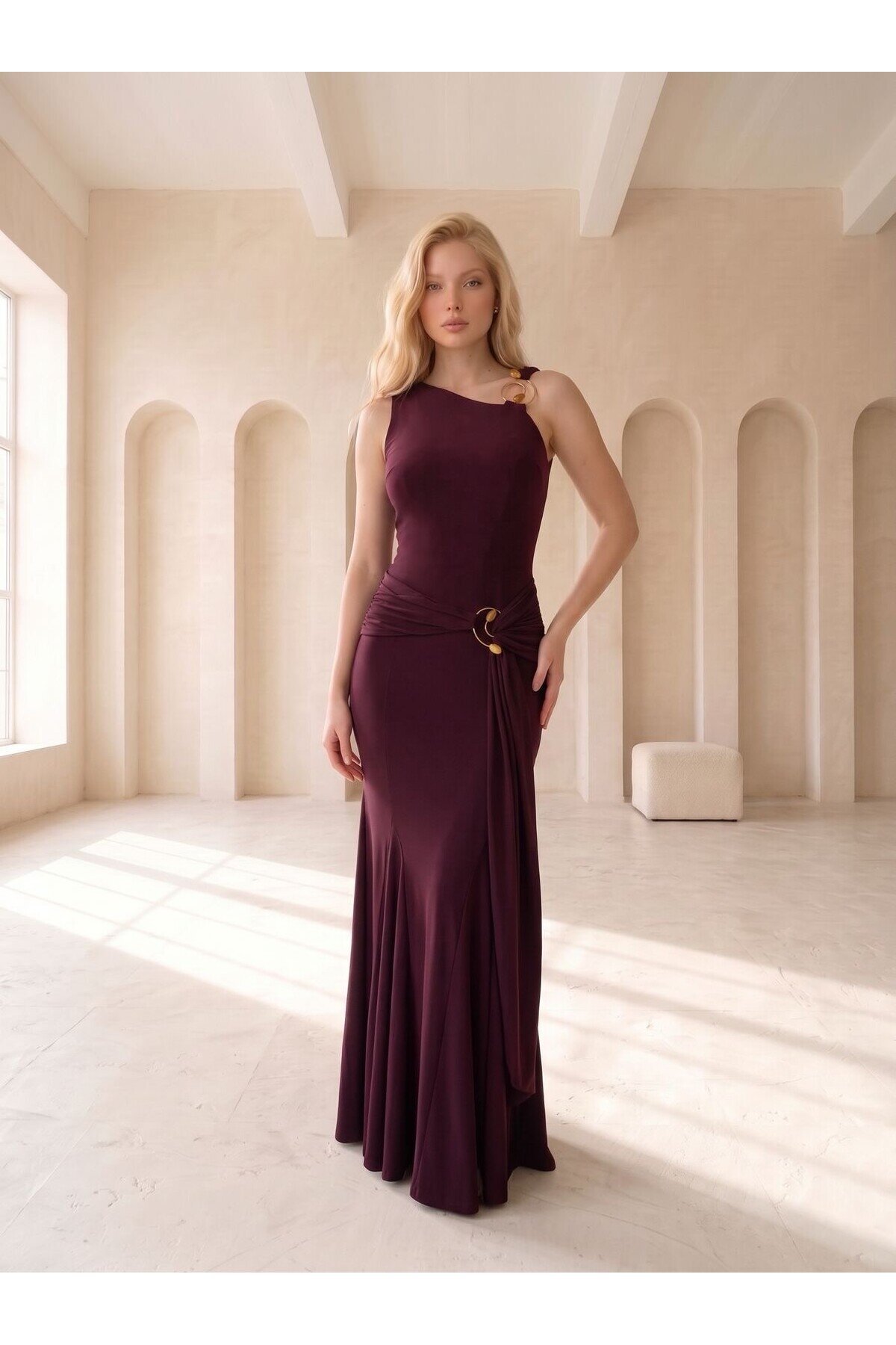 PLUM 20726 ASYMMETRICAL DRESS