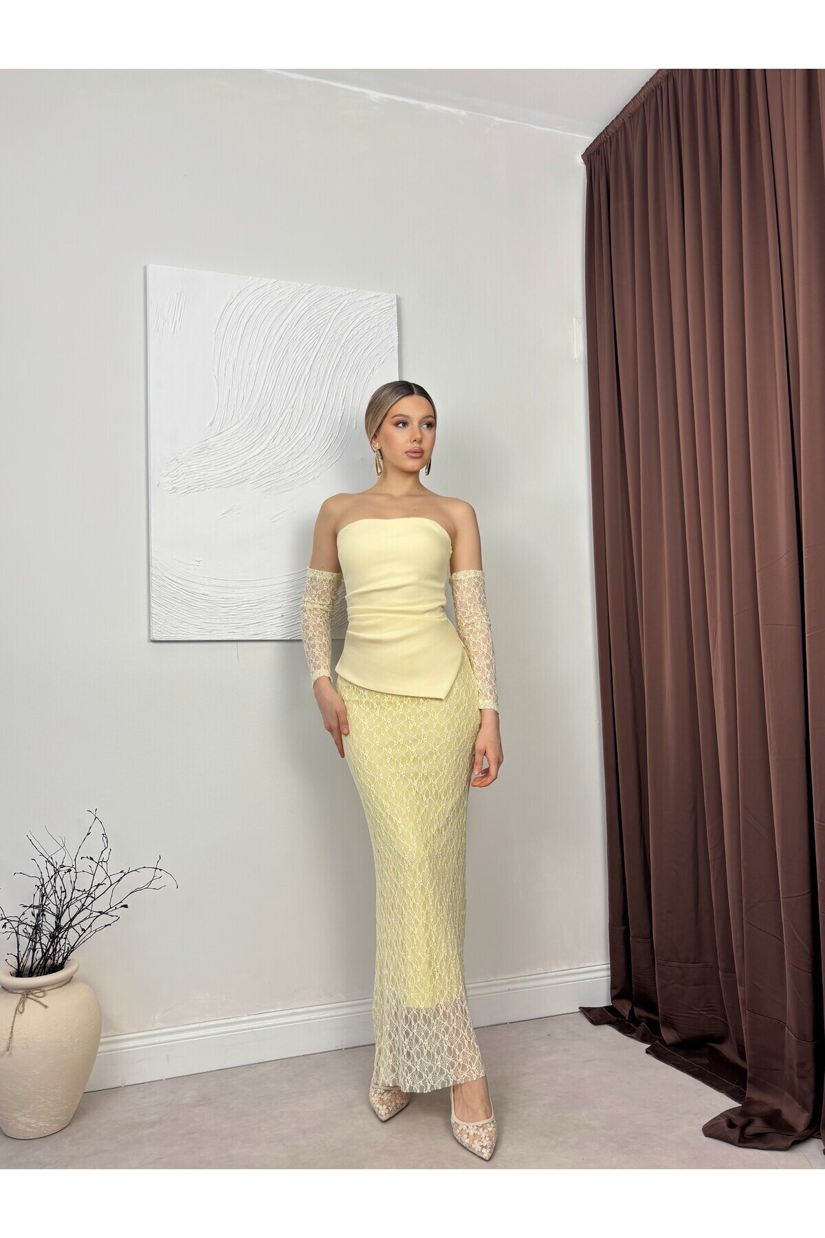 SARI 20195 ELBİSE