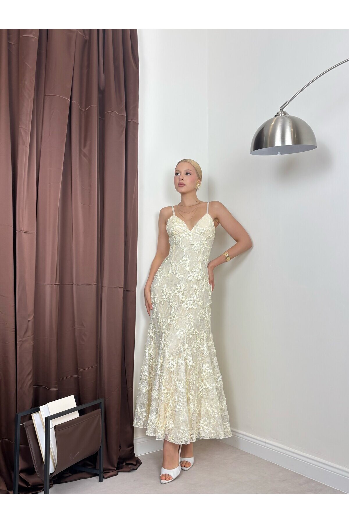 SARI 20487 ELBİSE