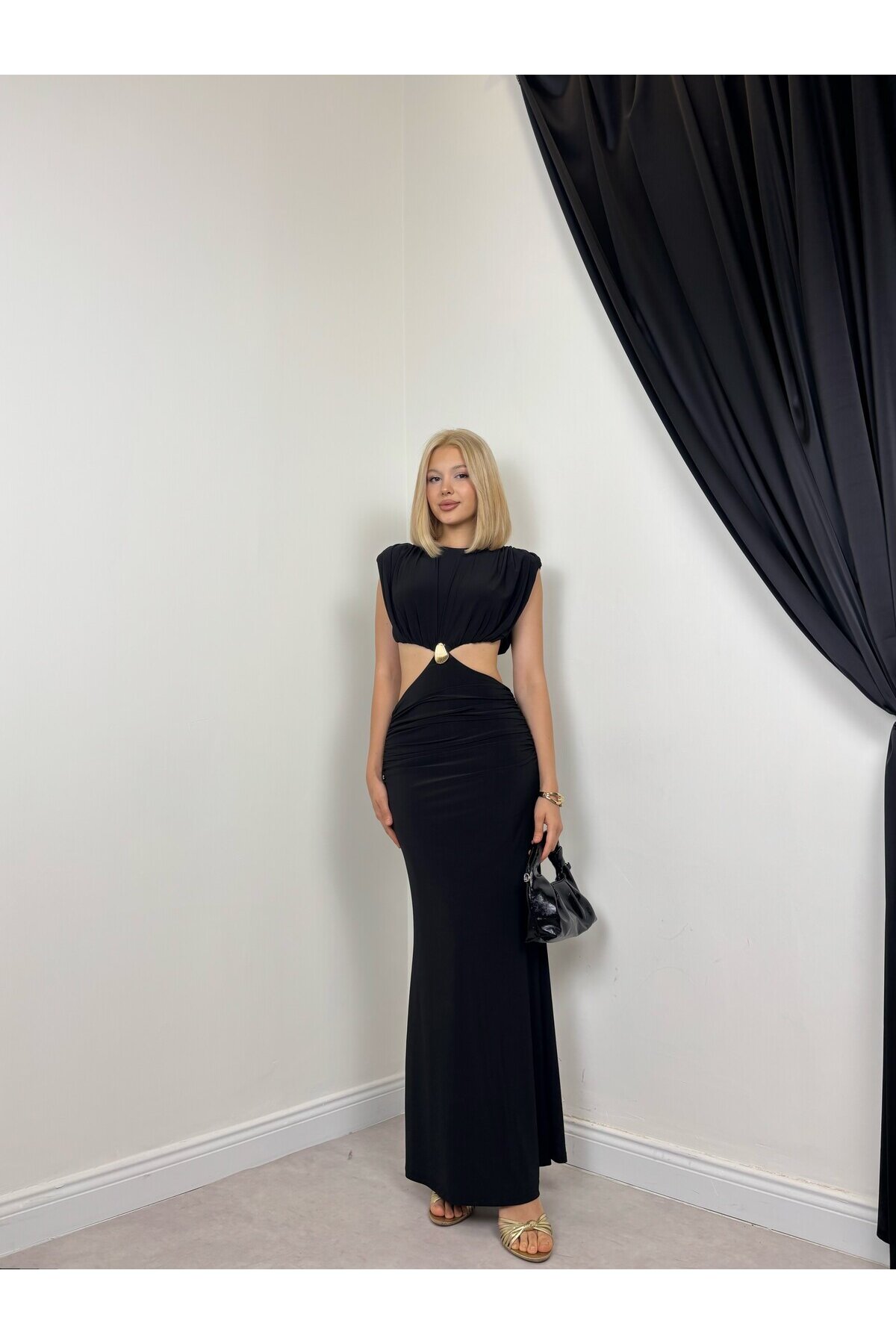 SIYAH 20611 ELBİSE