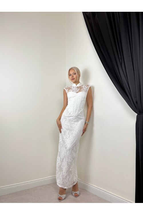 WHITE 20606 DRESS