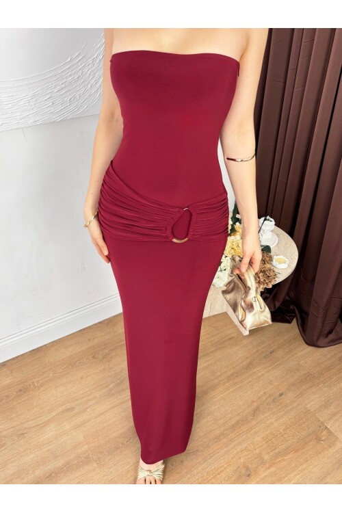 BORDO 20029 ELBİSE
