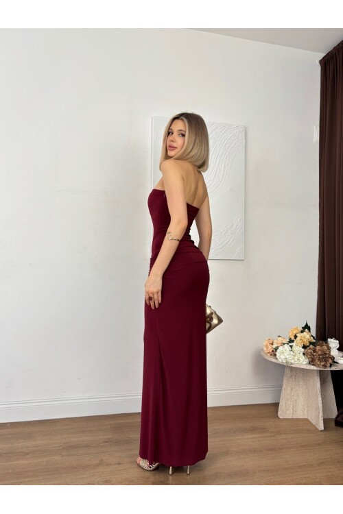BORDO 20029 ELBİSE