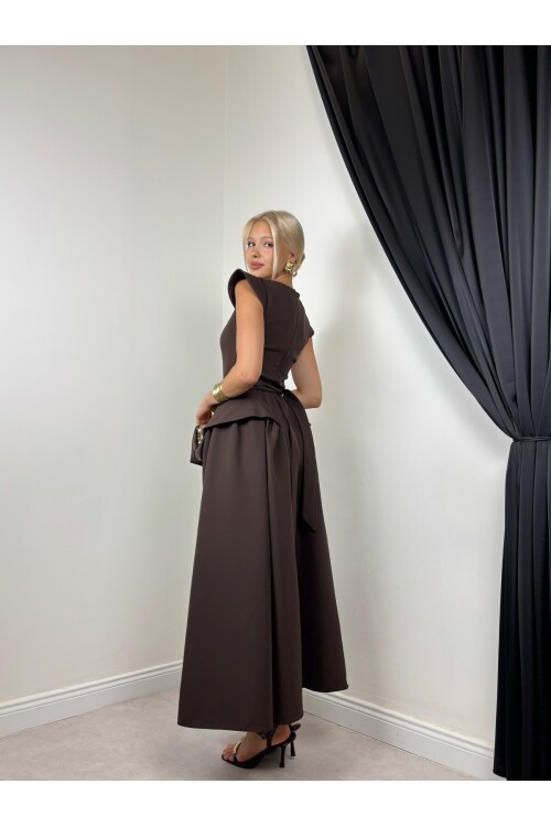 BROWN 20656 DRESS