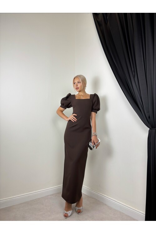 BROWN 20665 DRESS