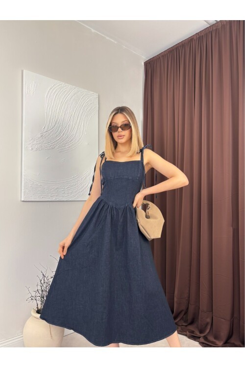 LACİVERT 30099 ELBİSE