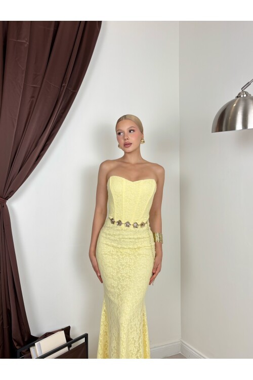 SARI 20388 ELBİSE