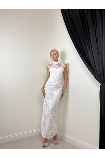 WHITE 20606 DRESS