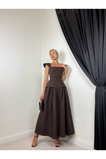 BROWN 20656 DRESS