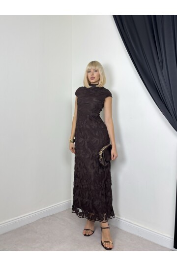 BROWN 20661 DRESS