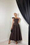 BROWN 20656 DRESS