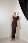 BROWN 20665 DRESS