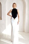 SIYAH 20708 HALTER YAKA ELBİSE