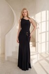 BLACK 20726 ASYMMETRICAL DRESS
